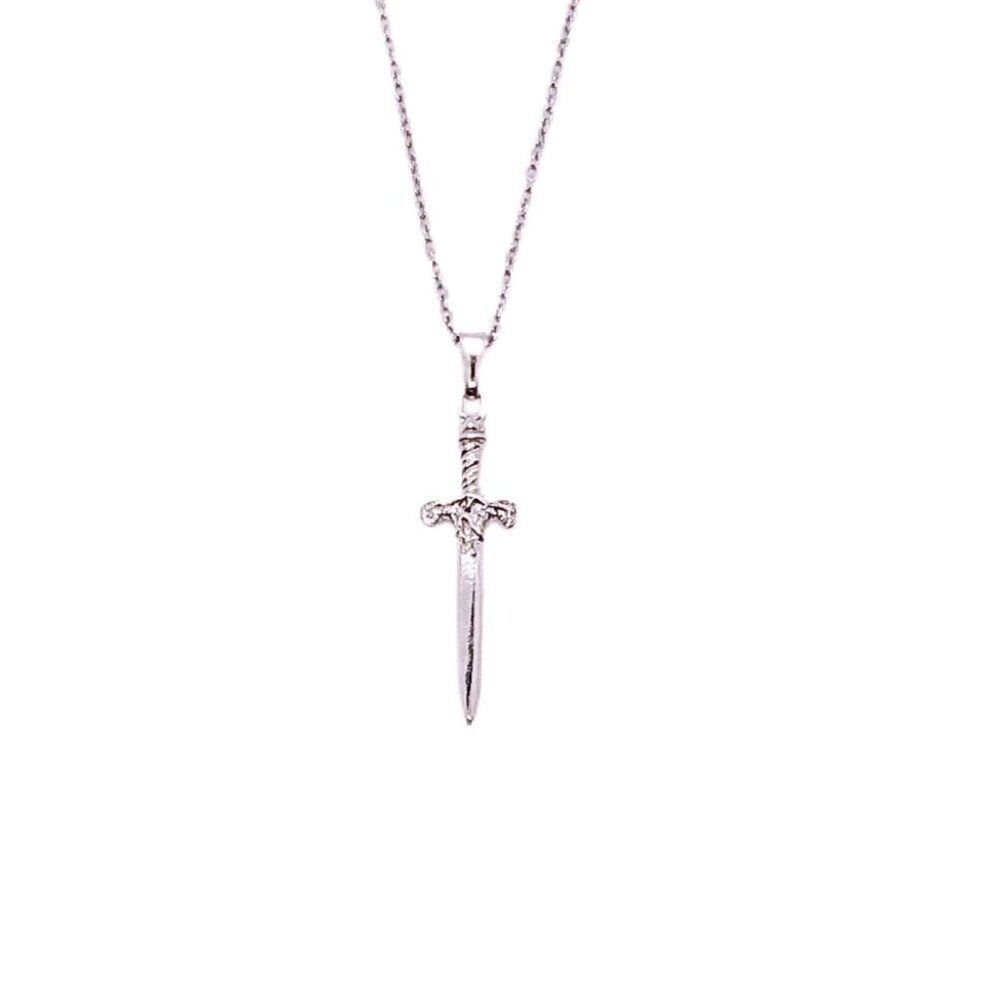 Ace of Swords Tarot Excalibur Necklace Sterling Silver Spiritual Gift